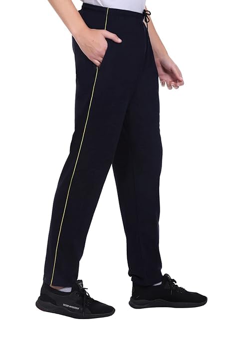 KNIT GEMS Cotton Hosiery Lower for Men with Zip Pockets | Stretchable Trackpant for Workout and Casual Wear | Trouser for Men & Boys Lower Stylish