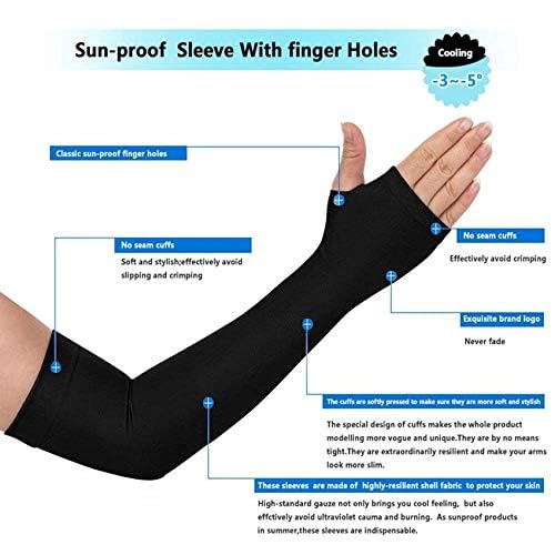 Arm Sleeves for Men & Women UV Protection Hand Sleeves for Boys & Girls Sun Protection Sleeves for Men Arm Sleeves for Women for Running, Hand Cover for Bike Riding (Pair of 2)