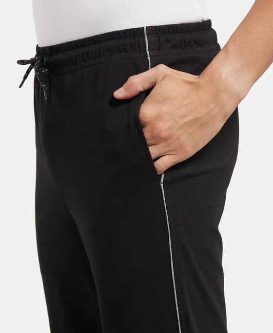 KNIT GEMS Cotton Hosiery Lower for Men with Zip Pockets | Stretchable Trackpant for Workout and Casual Wear | Trouser for Men & Boys Lower Stylish