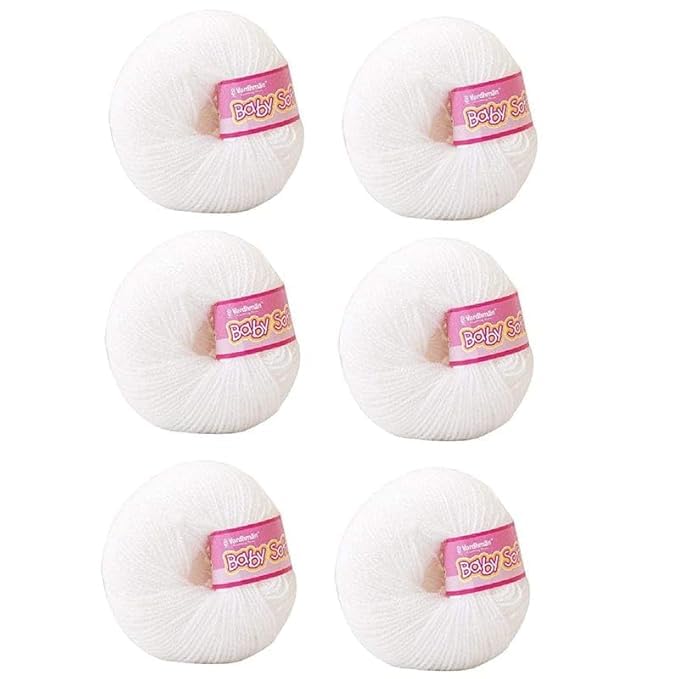 100% Acrylic Hand Knitting and Crochet Wool Knitting 4 Ply Yarn Ball || Suitable for Craft | DIY | Babywear | Baby Blanket | Sweater | Socks (Pack of 6 Ball,150Gm)