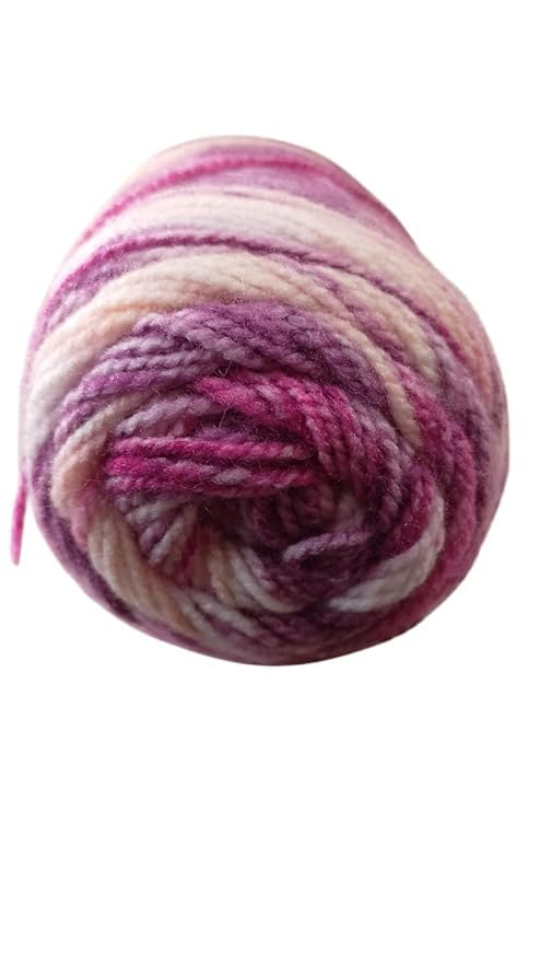 KNIT GEMS Acrowool Gamut Hand Knitting and Crochet Wool Yarn Multicolour Yarn Suitable for Craft | DIY | Baby and Adult wear | Sweater | Socks | Toy Making (Pack of 1, 100gms)