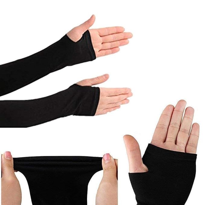 Arm Sleeves for Men & Women UV Protection Hand Sleeves for Boys & Girls Sun Protection Sleeves for Men Arm Sleeves for Women for Running, Hand Cover for Bike Riding (Pair of 2)