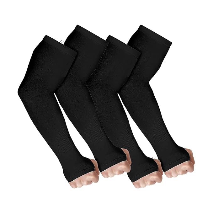 Sun Protection Arm Sleeves for Men & Women Hand Sleeves for Boys & Girls, Sleeves for Men Arm Sleeves for Women for Running, Outdoor, Sports Hand Cover for Bike Riding, Free Size (Pair of 2)