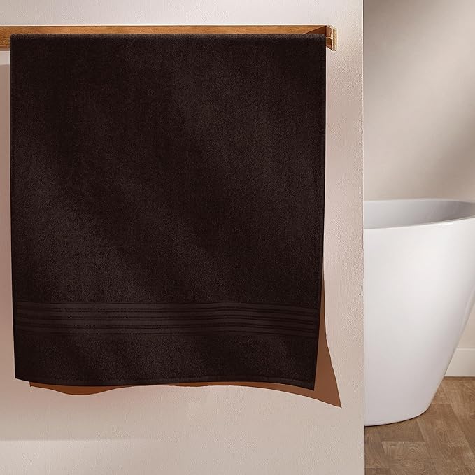 KNIT GEMS 100% Cotton Heavy Bath Towels | Towels for Bath Large Size | Bath Towel - Soft & Absorbent | 550 GSM | 1 Piece Bath Towel for Men/Women | 75 cms x 150 cms (Coffee)