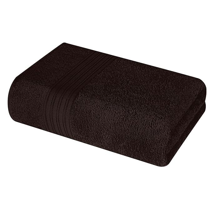 KNIT GEMS 100% Cotton Heavy Bath Towels | Towels for Bath Large Size | Bath Towel - Soft & Absorbent | 550 GSM | 1 Piece Bath Towel for Men/Women | 75 cms x 150 cms (Coffee)