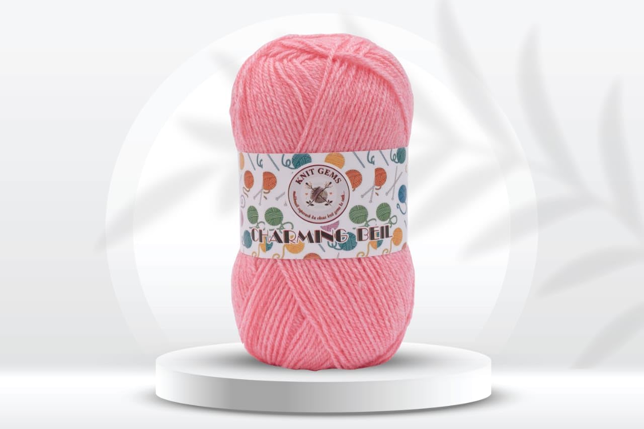 Acrylic and Nylon Hand Knitting And Crochet Wool Yarn | Woolen Crochet Yarn Thread, Used for Knitting Needles | Pack of 1 Ball - 100Gms | Suitable For Craft, Babywear, Baby Blanket