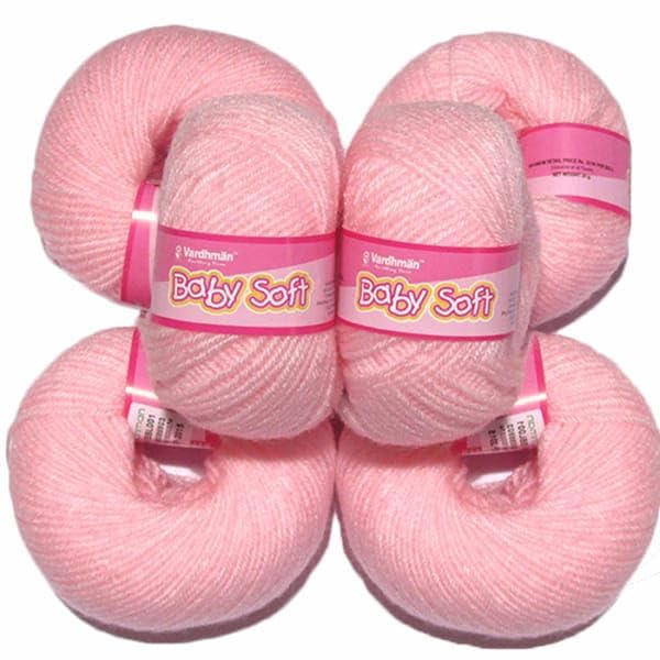 100% Acrylic Hand Knitting and Crochet Wool Knitting 4 Ply Yarn Ball || Suitable for Craft | DIY | Babywear | Baby Blanket | Sweater | Socks (Pack of 6 Ball,150Gm)