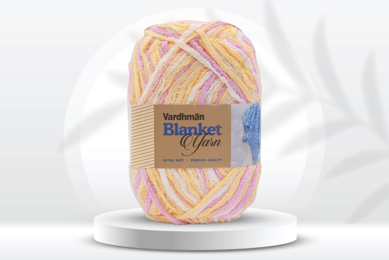 KNIT GEMS Extra Soft Blanket Yarn Wool, Plush & Cuddly, Wool Yarn | Supersoft Hand Knitting Wool Ball | Suitable for Blankets | Craft | Babywear | Baby Blankets | Muffler ( 1 Ball/200 Gram)
