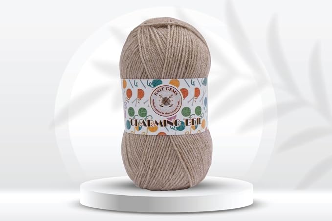 Acrylic and Nylon Hand Knitting And Crochet Wool Yarn | Woolen Crochet Yarn Thread, Used for Knitting Needles | Pack of 1 Ball - 100Gms | Suitable For Craft, Babywear, Baby Blanket