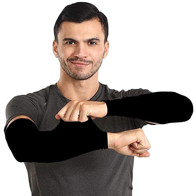 Arm Sleeves for Men & Women UV Protection Hand Sleeves for Boys & Girls Sun Protection Sleeves for Men Arm Sleeves for Women for Running, Hand Cover for Bike Riding (Pair of 2)