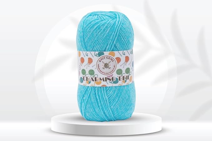 Acrylic and Nylon Hand Knitting And Crochet Wool Yarn | Woolen Crochet Yarn Thread, Used for Knitting Needles | Pack of 1 Ball - 100Gms | Suitable For Craft, Babywear, Baby Blanket