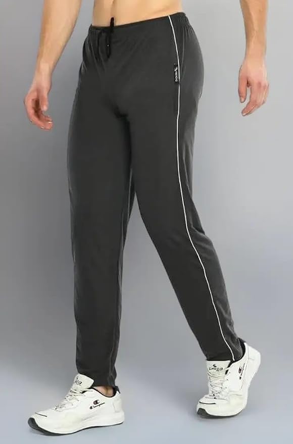 KNIT GEMS Cotton Hosiery Lower for Men with Zip Pockets | Stretchable Trackpant for Workout and Casual Wear | Trouser for Men & Boys Lower Stylish