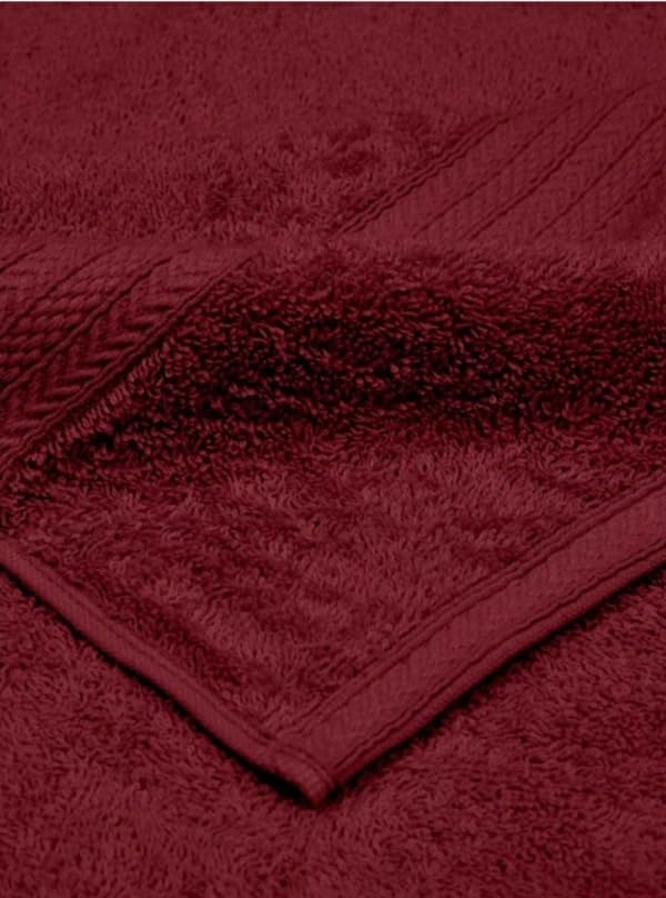 KNIT GEMS 100% Cotton Heavy Bath Towels | Towels for Bath Large Size | Bath Towel - Soft & Absorbent | 550 GSM | 1 Piece Bath Towel for Men/Women | 75 cms x 150 cms (Maroon)