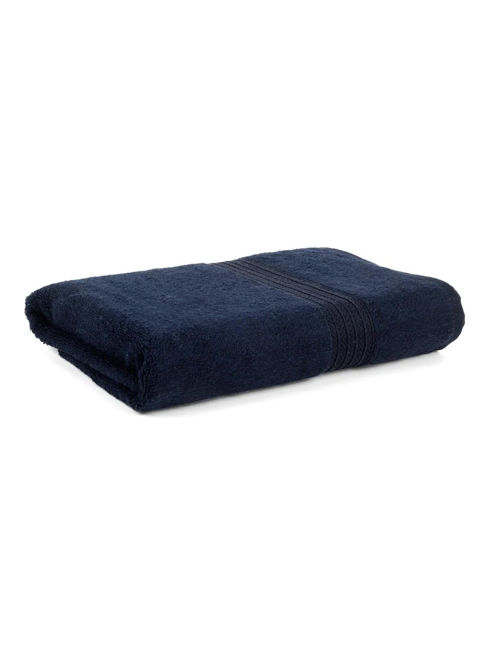 KNIT GEMS 100% Cotton Heavy Bath Towels | Towels for Bath Large Size | Bath Towel - Soft & Absorbent | 550 GSM | 1 Piece Bath Towel for Men/Women | 75 cms x 150 cms (Navy Blue)