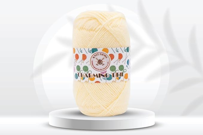 Acrylic and Nylon Hand Knitting And Crochet Wool Yarn | Woolen Crochet Yarn Thread, Used for Knitting Needles | Pack of 1 Ball - 100Gms | Suitable For Craft, Babywear, Baby Blanket