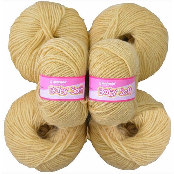 100% Acrylic Hand Knitting and Crochet Wool Knitting 4 Ply Yarn Ball || Suitable for Craft | DIY | Babywear | Baby Blanket | Sweater | Socks (Pack of 6 Ball,150Gm)