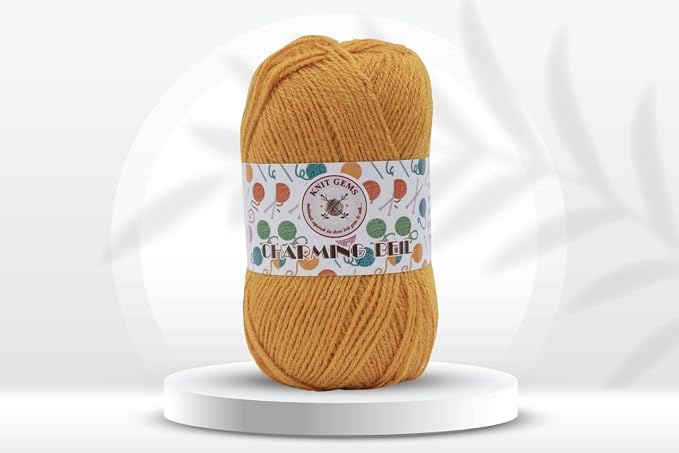 Acrylic and Nylon Hand Knitting And Crochet Wool Yarn | Woolen Crochet Yarn Thread, Used for Knitting Needles | Pack of 1 Ball - 100Gms | Suitable For Craft, Babywear, Baby Blanket