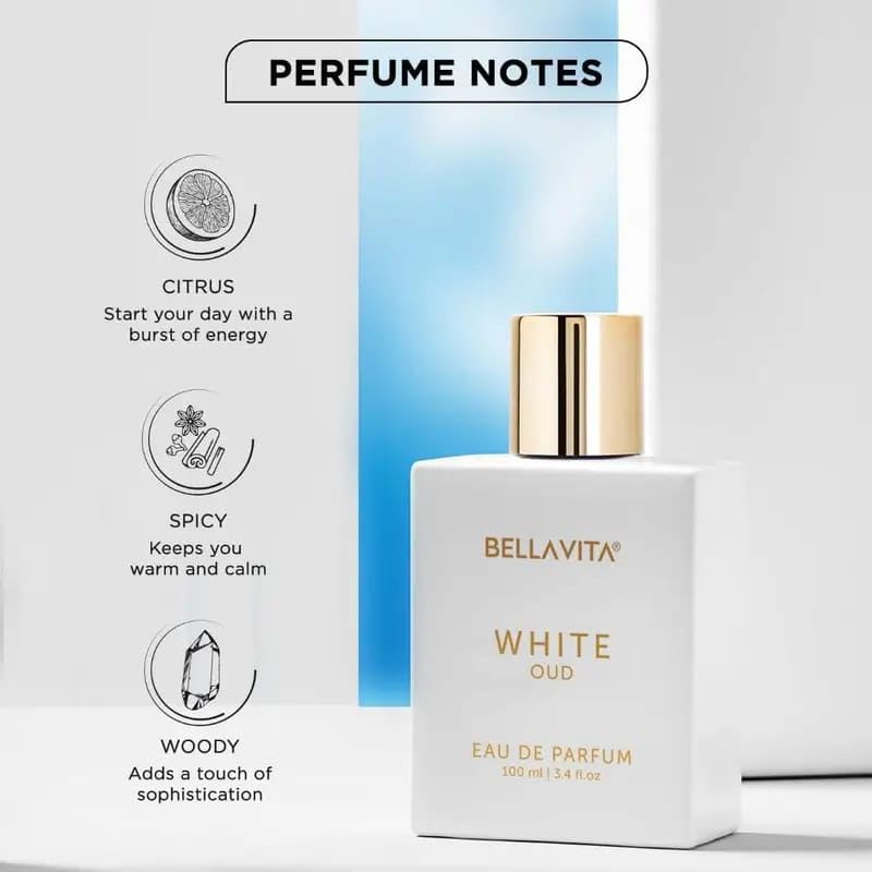 WHITE OUD 100ml Perfume Premium Long Lasting Unisex Perfume for Men & Women | Luxury Fresh Floral Woody Eau de Parfum | Elegant Daily Wear Fragrance Spray for All Occasions | Gift for Birthday & Special Moments