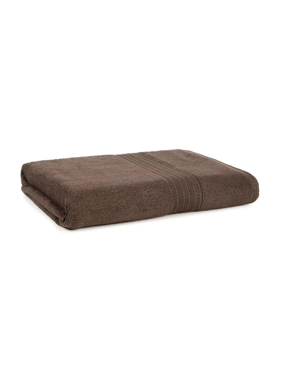 KNIT GEMS 100% Cotton Heavy Bath Towels | Towels for Bath Large Size | Bath Towel - Soft & Absorbent | 550 GSM | 1 Piece Bath Towel for Men/Women | 75 cms x 150 cms (Brown)