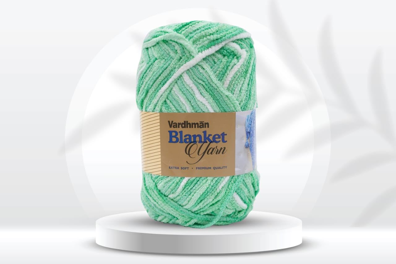 KNIT GEMS Extra Soft Blanket Yarn Wool, Plush & Cuddly, Wool Yarn | Supersoft Hand Knitting Wool Ball | Suitable for Blankets | Craft | Babywear | Baby Blankets | Muffler ( 1 Ball/200 Gram)