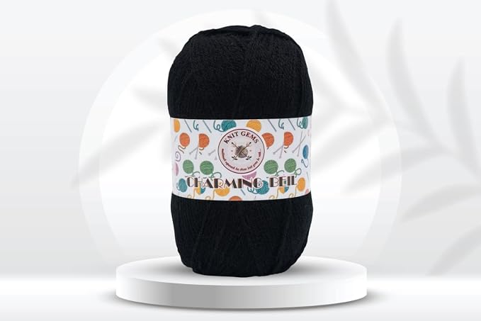 Acrylic and Nylon Hand Knitting And Crochet Wool Yarn | Woolen Crochet Yarn Thread, Used for Knitting Needles | Pack of 1 Ball - 100Gms | Suitable For Craft, Babywear, Baby Blanket