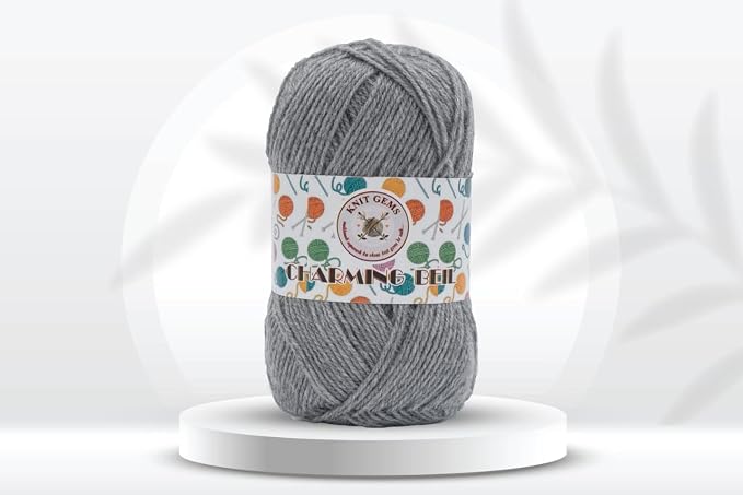 Acrylic and Nylon Hand Knitting And Crochet Wool Yarn | Woolen Crochet Yarn Thread, Used for Knitting Needles | Pack of 1 Ball - 100Gms | Suitable For Craft, Babywear, Baby Blanket
