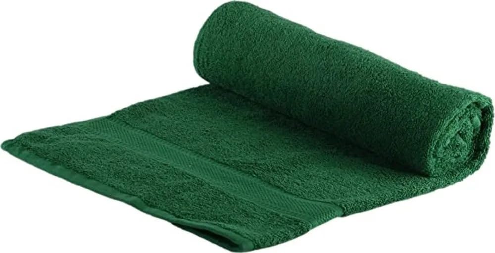 KNIT GEMS 100% Cotton Heavy Bath Towels | Towels for Bath Large Size | Bath Towel - Soft & Absorbent | 550 GSM | 1 Piece Bath Towel for Men/Women | 75 cms x 150 cms (Dark Green)
