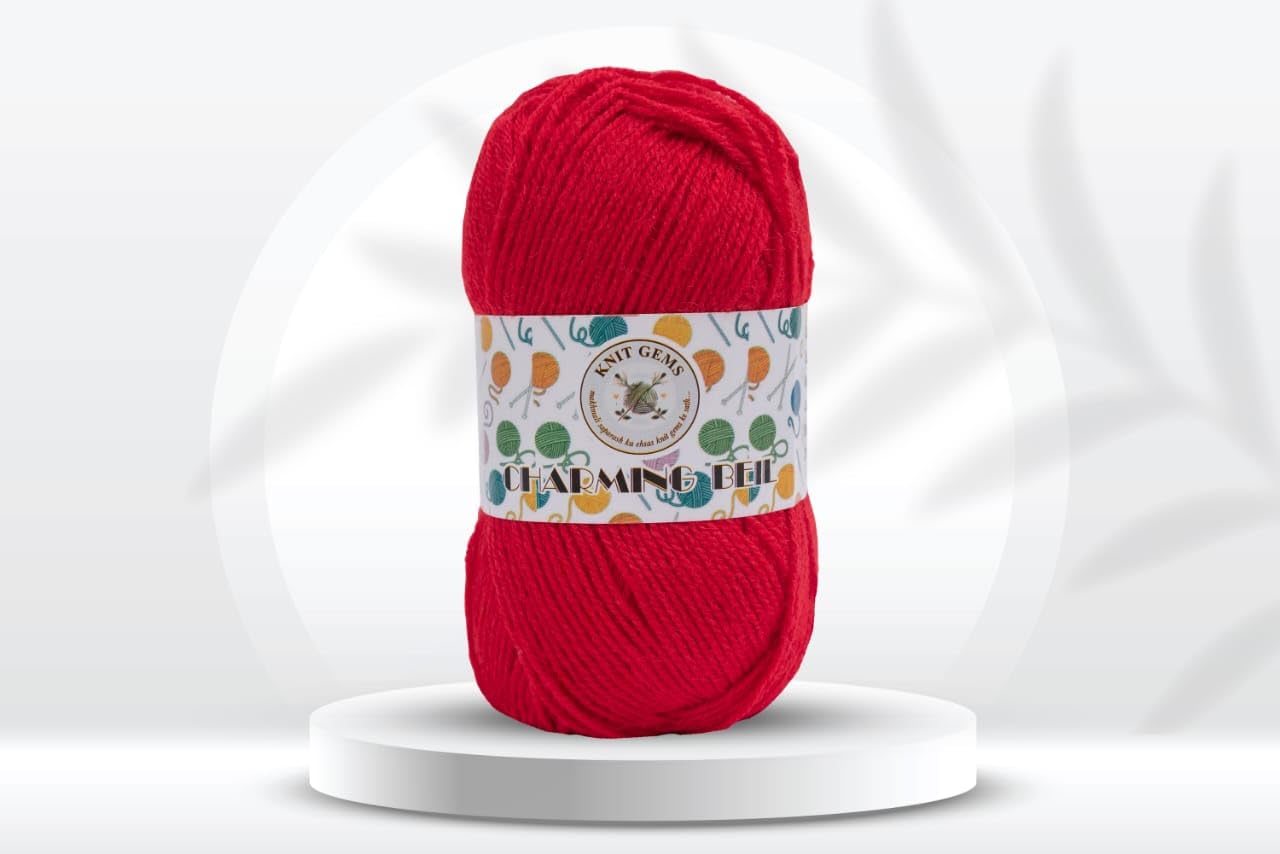 Acrylic and Nylon Hand Knitting And Crochet Wool Yarn | Woolen Crochet Yarn Thread, Used for Knitting Needles | Pack of 1 Ball - 100Gms | Suitable For Craft, Babywear, Baby Blanket