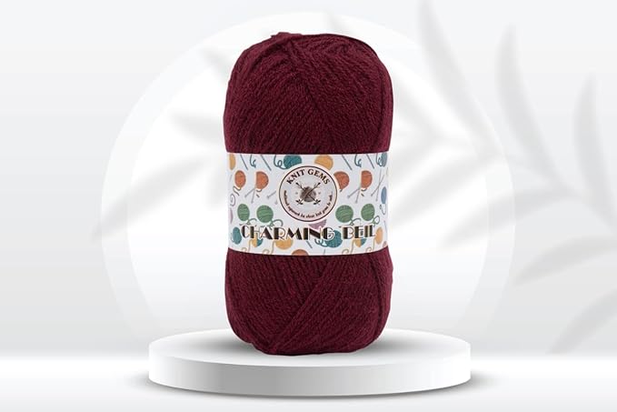 Acrylic and Nylon Hand Knitting And Crochet Wool Yarn | Woolen Crochet Yarn Thread, Used for Knitting Needles | Pack of 1 Ball - 100Gms | Suitable For Craft, Babywear, Baby Blanket