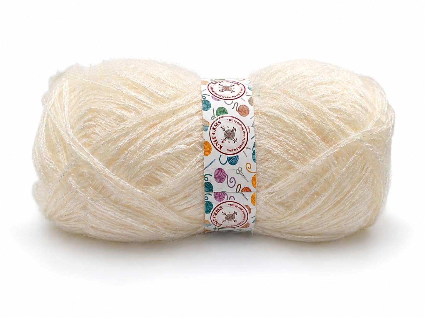 KNIT GEMS 100% Hand Knitting and Crochet Wool Knitting Yarn | Suitable for Craft | Babywear | Baby Blanket | DIY | Sweater | Socks | Knitting Wool (Off White)