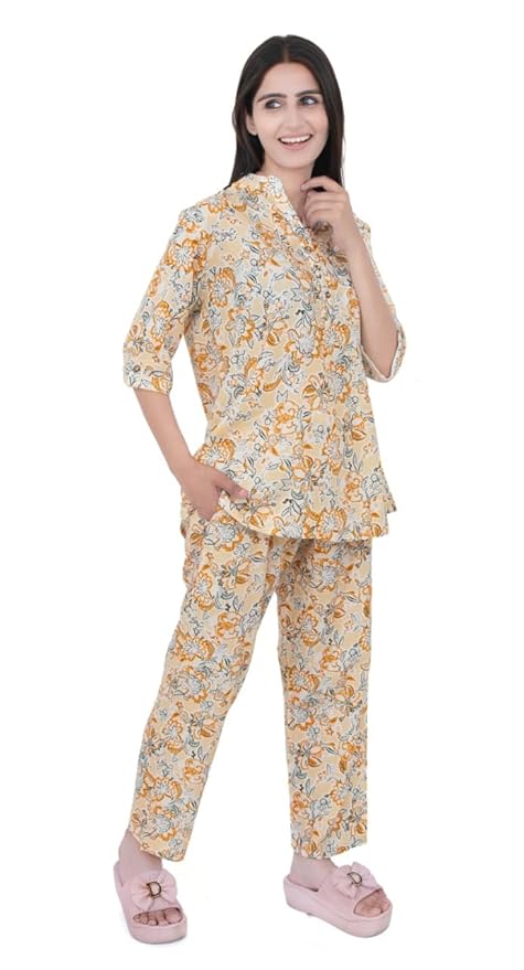 Co Ord Set for Women's | Co-ord Set for Women Stylish | Kurta Set for Woman | Ethnic Co-Ord Set | Designer Kurta Set for Women (Yellow)