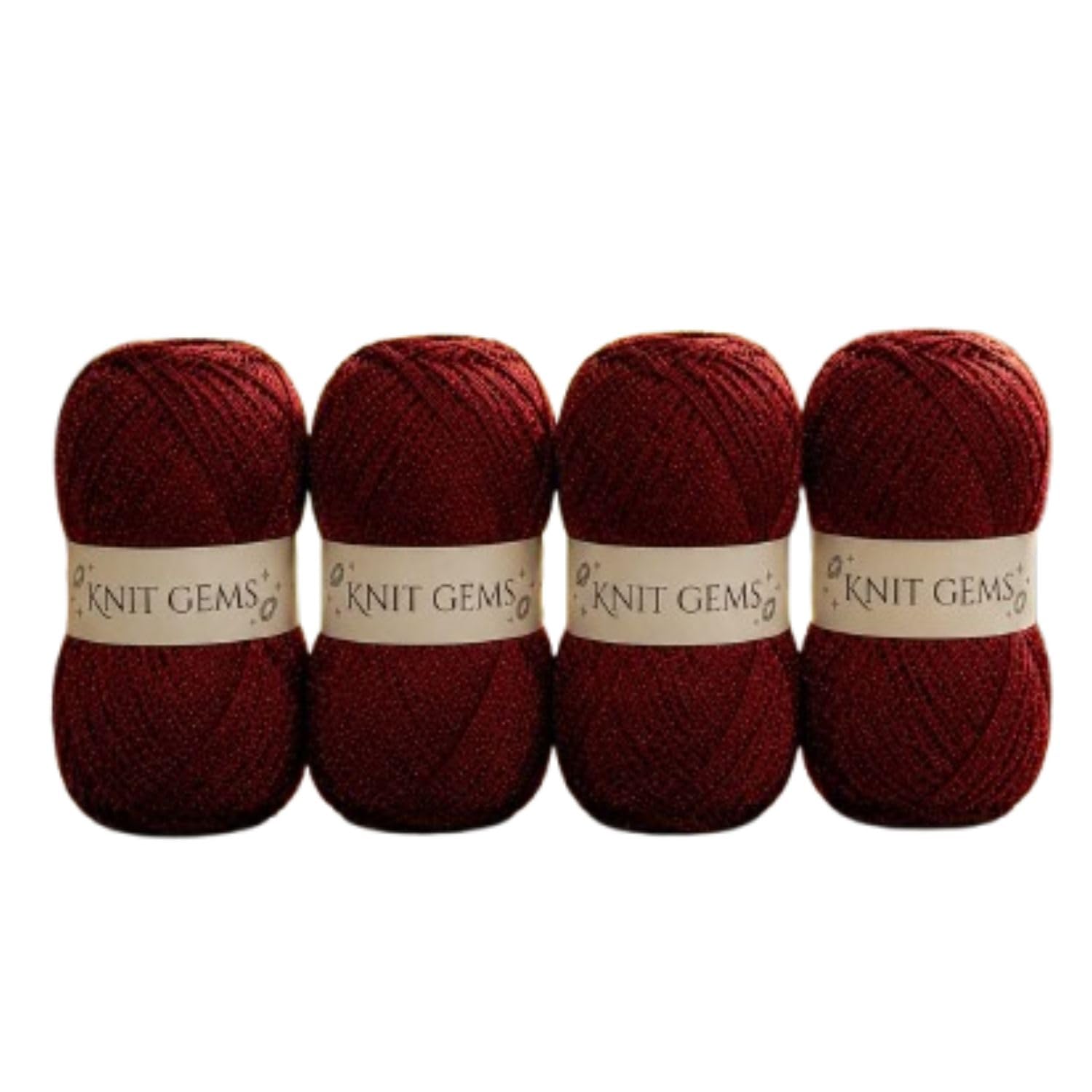 KNIT GEMS 100% Hand Knitting and Crochet Wool Knitting Yarn | Suitable for Craft | Babywear | Baby Blanket | DIY | Sweater | Socks | Knitting Wool Yarn (Maroon)