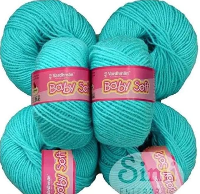 100% Acrylic Hand Knitting and Crochet Wool Knitting 4 Ply Yarn Ball || Suitable for Craft | DIY | Babywear | Baby Blanket | Sweater | Socks (Pack of 6 Ball,150Gm)