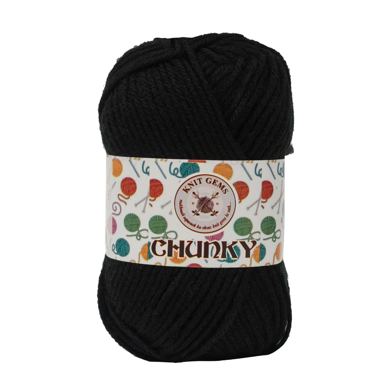 KNIT GEMS Chunky Wool Yarn Blend 100 % Acrylic Hand Knitting And Crochet Wool Yarn | Woolen Crochet Yarn Thread, Used for Knitting Needles | Pack of 1 Ball - 100Gms | Suitable For Craft, Babywear, Socks, Sweater