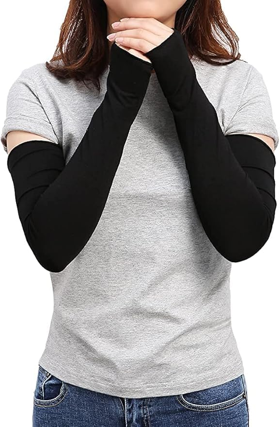 Sun Protection Arm Sleeves for Men & Women Hand Sleeves for Boys & Girls, Sleeves for Men Arm Sleeves for Women for Running, Outdoor, Sports Hand Cover for Bike Riding, Free Size (Pair of 2)