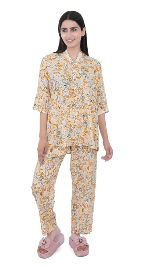 Co Ord Set for Women's | Co-ord Set for Women Stylish | Kurta Set for Woman | Ethnic Co-Ord Set | Designer Kurta Set for Women (Yellow)
