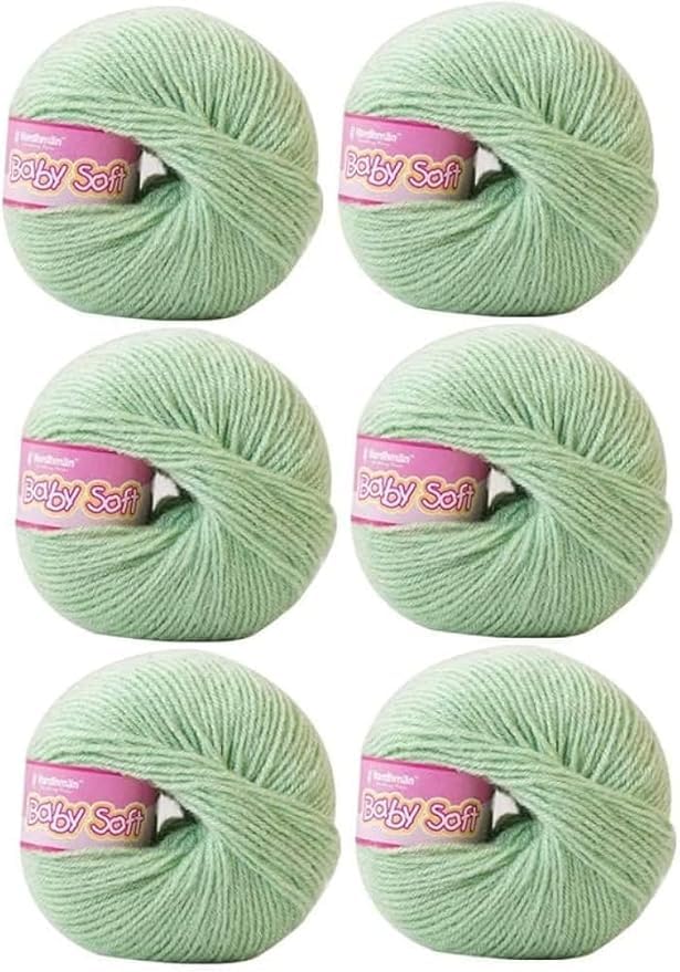 100% Acrylic Hand Knitting and Crochet Wool Knitting 4 Ply Yarn Ball || Suitable for Craft | DIY | Babywear | Baby Blanket | Sweater | Socks (Pack of 6 Ball,150Gm)