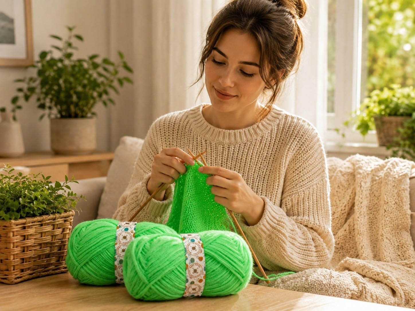 KNIT GEMS 100% Hand Knitting and Crochet Wool Knitting Yarn | Suitable for Craft | Babywear | Baby Blanket | DIY | Sweater | Socks | Knitting Wool (Sea Green)