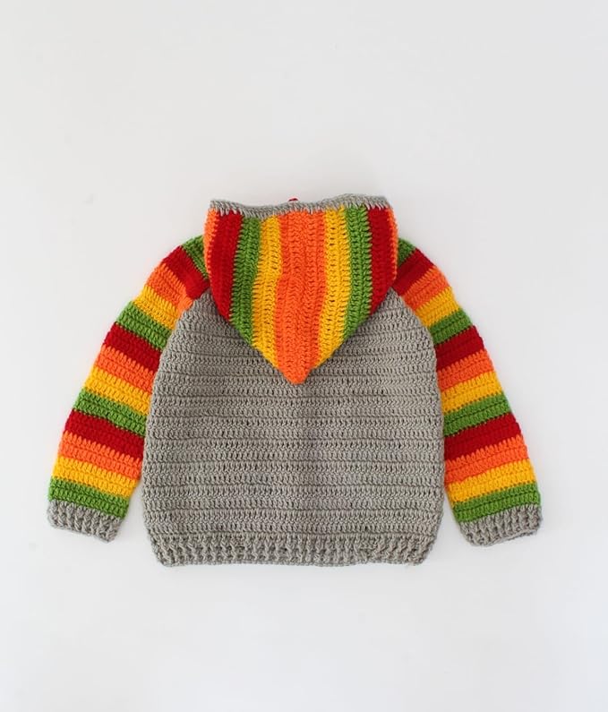 KNIT GEMS Baby Handmade Full Sleeve Hoodie Design