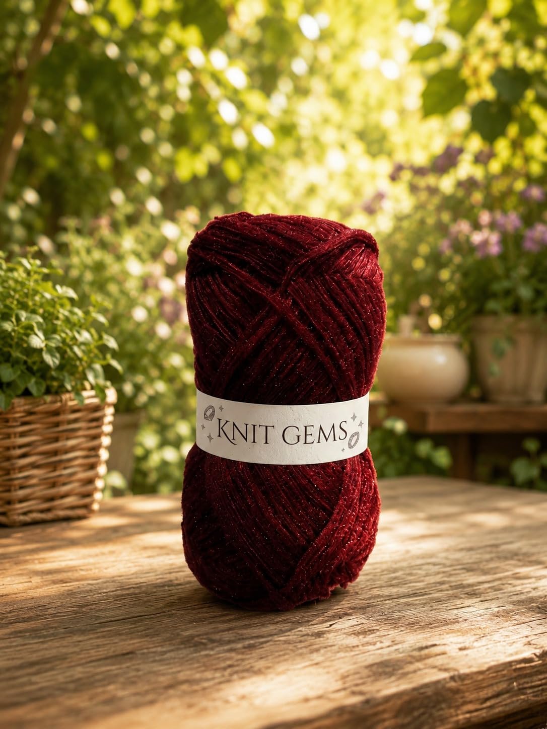 KNIT GEMS 100% Hand Knitting and Crochet Wool Knitting Yarn | Suitable for Craft | Babywear | Baby Blanket | DIY | Sweater | Socks | Knitting Wool Yarn (Maroon)