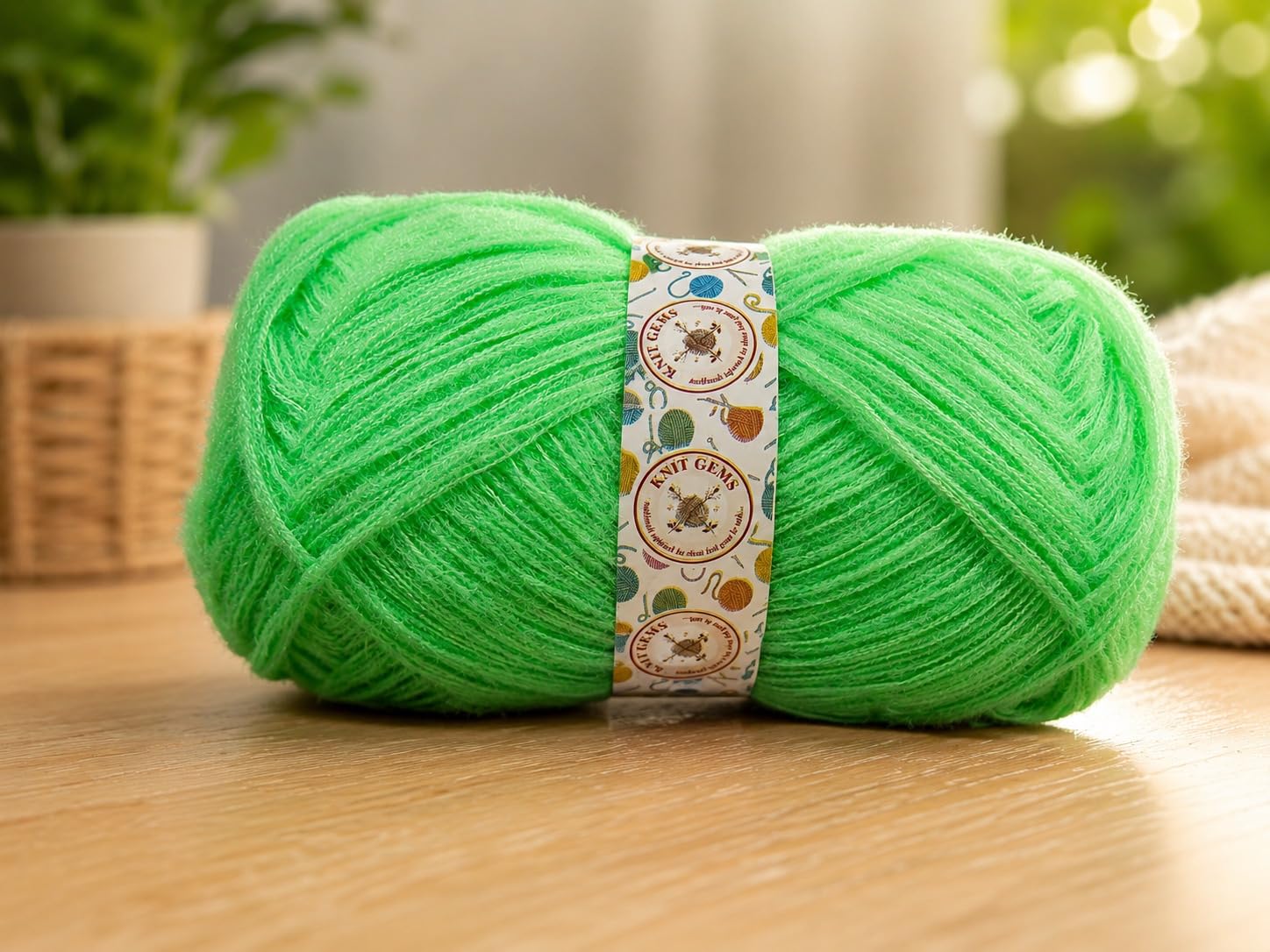 KNIT GEMS 100% Hand Knitting and Crochet Wool Knitting Yarn | Suitable for Craft | Babywear | Baby Blanket | DIY | Sweater | Socks | Knitting Wool (Sea Green)