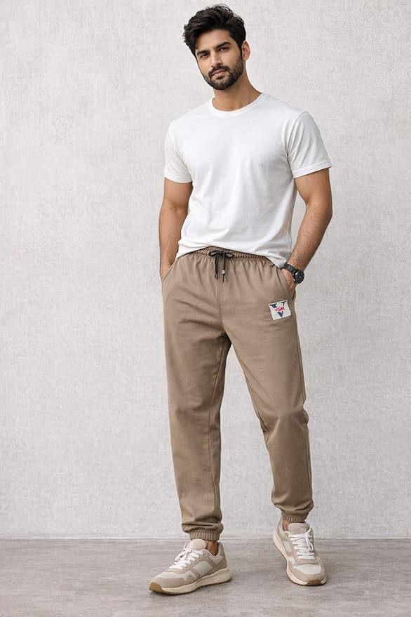 KNIT GEMS Cotton Hosiery Lower for Men with Zip Pockets | Stretchable Trackpant for Workout and Casual Wear | Trouser for Men & Boys Lower Stylish