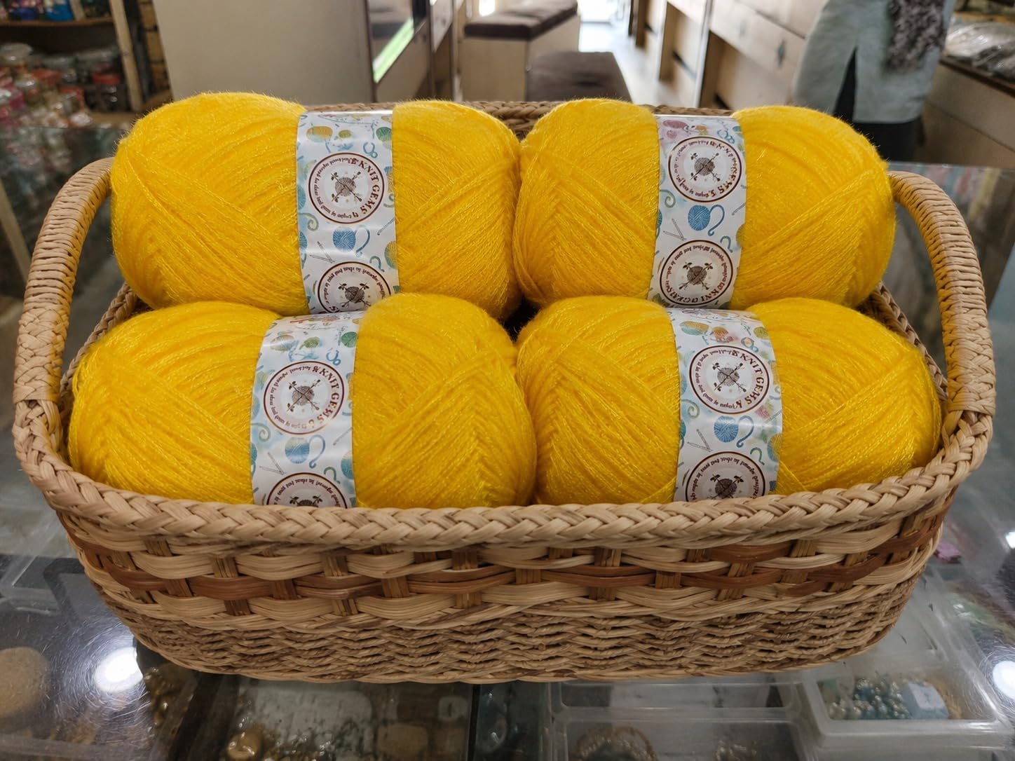 KNIT GEMS 100% Hand Knitting and Crochet Wool Knitting Yarn | Suitable for Craft | Babywear | Baby Blanket | DIY | Sweater | Socks | Knitting Wool (Mustard)