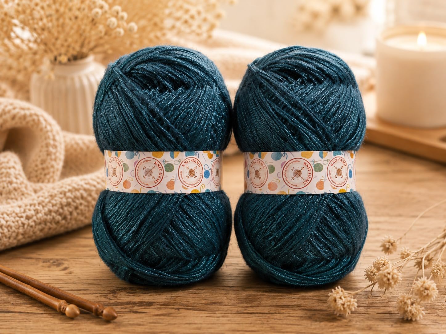 KNIT GEMS 100% Hand Knitting and Crochet Wool Knitting Yarn | Suitable for Craft | Babywear | Baby Blanket | DIY | Sweater | Socks | Knitting Wool (Grey)