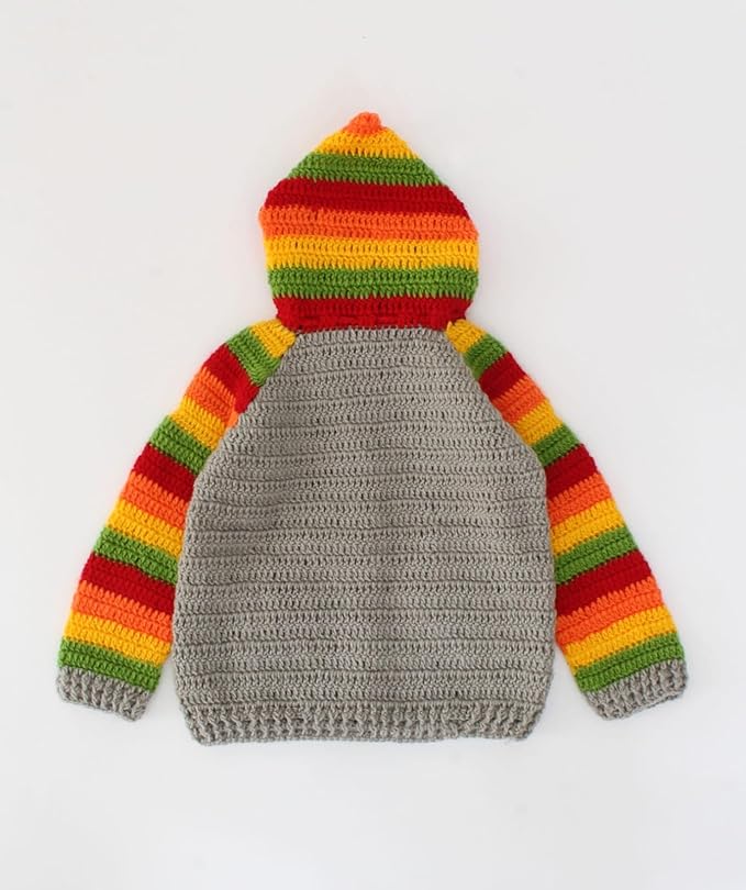 KNIT GEMS Baby Handmade Full Sleeve Hoodie Design