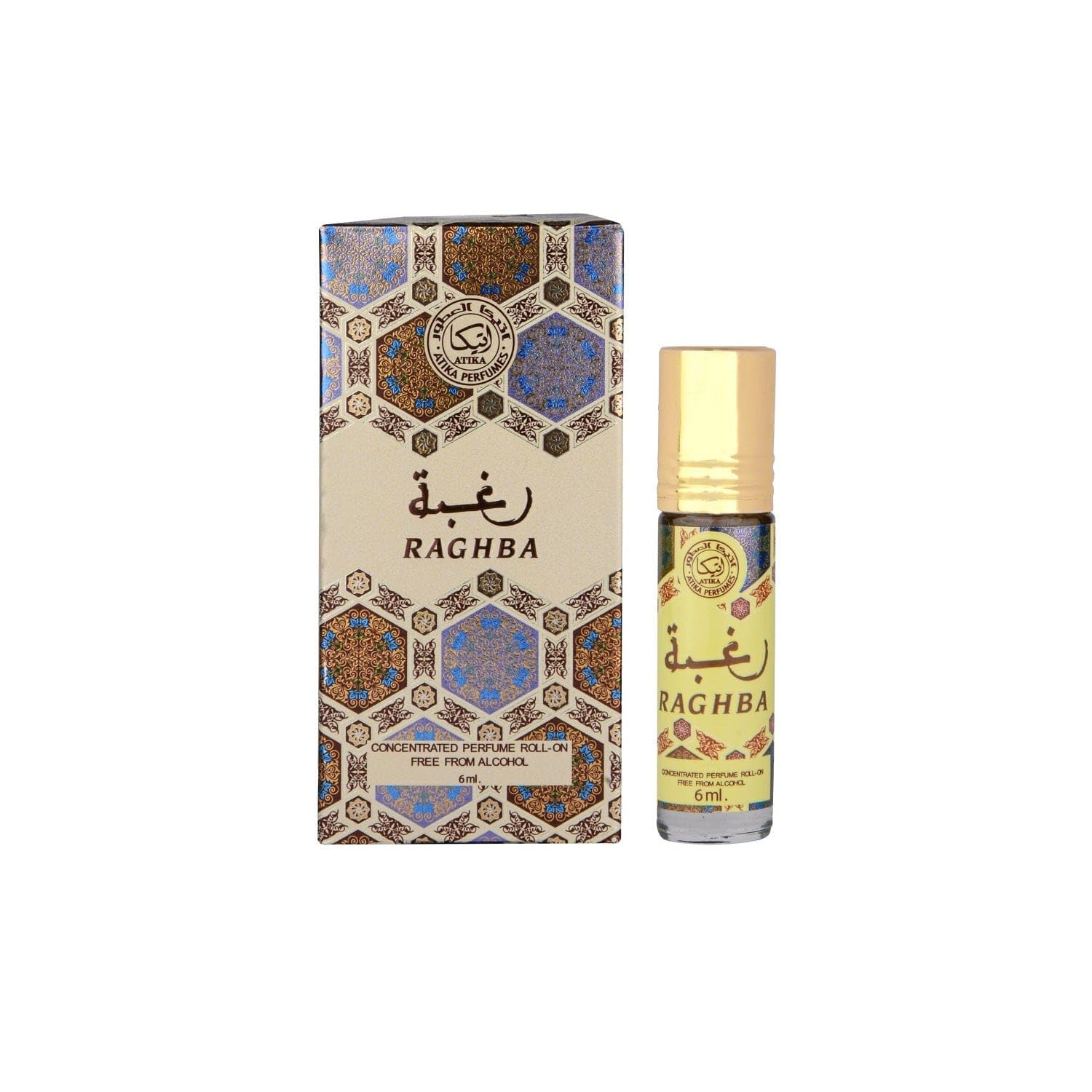 Raghba Long Lasting Pocket Concentrated Perfume Ittar  6ml Scent (Pack of 2)