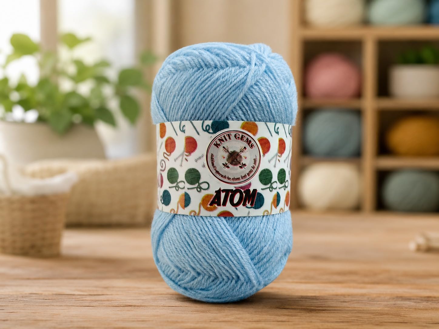 KNIT GEMS 100% Hand Knitting and Crochet Wool Knitting Yarn | Set of 10 Wool Yarn | Suitable for Craft | Babywear | Baby Blanket | DIY | Sweater | Socks | Knitting Wool