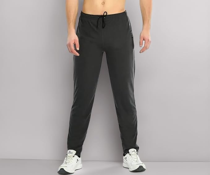 KNIT GEMS Cotton Hosiery Lower for Men with Zip Pockets | Stretchable Trackpant for Workout and Casual Wear | Trouser for Men & Boys Lower Stylish