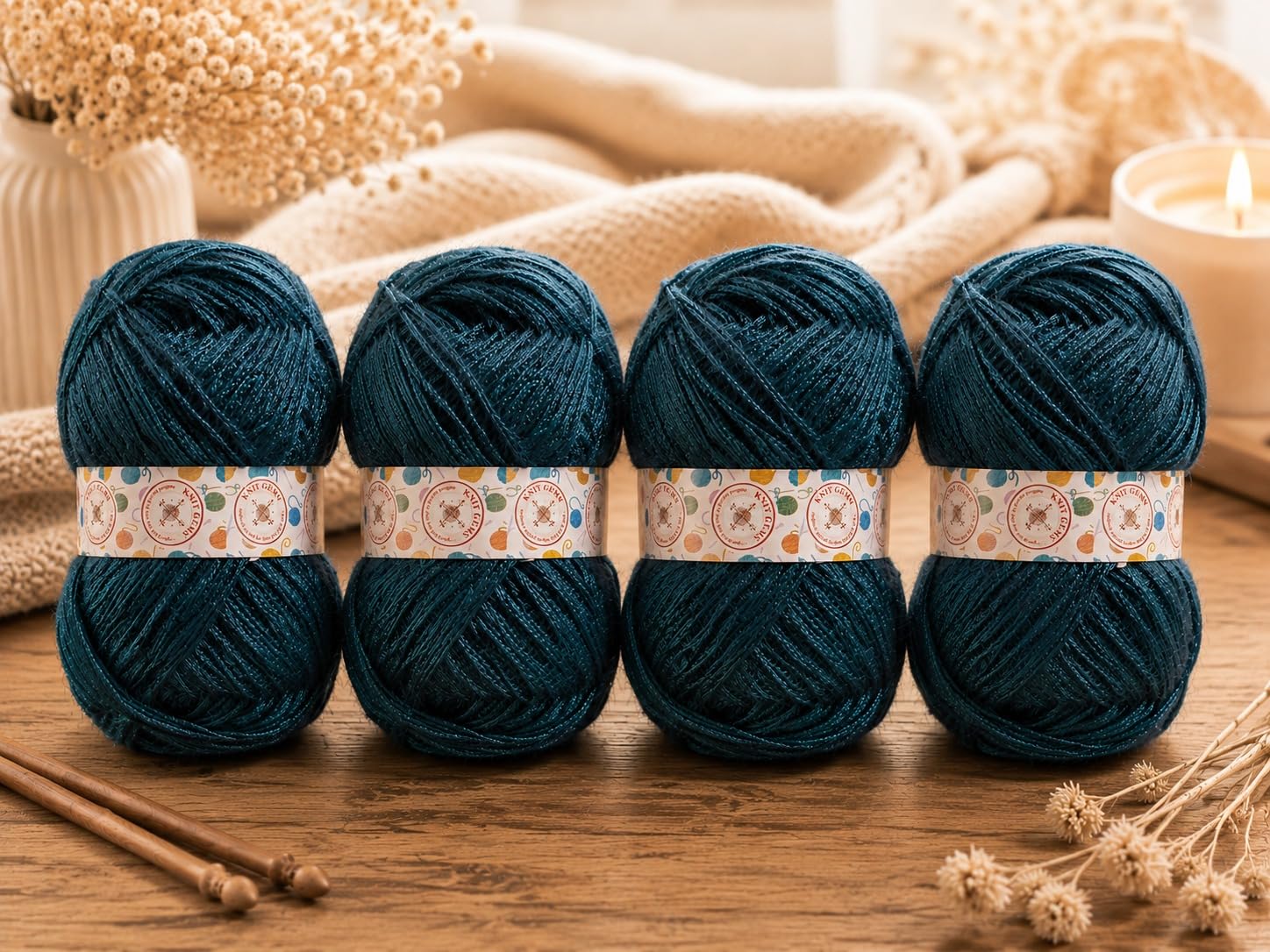 KNIT GEMS 100% Hand Knitting and Crochet Wool Knitting Yarn | Suitable for Craft | Babywear | Baby Blanket | DIY | Sweater | Socks | Knitting Wool (Grey)