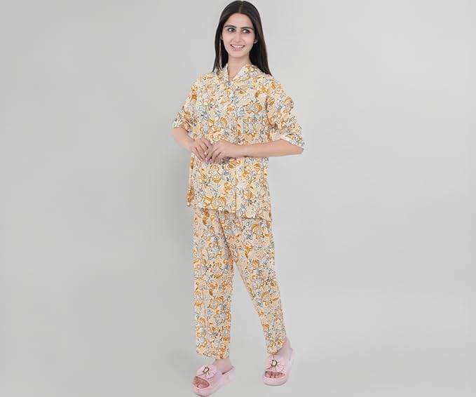 Co Ord Set for Women's | Co-ord Set for Women Stylish | Kurta Set for Woman | Ethnic Co-Ord Set | Designer Kurta Set for Women (Yellow)
